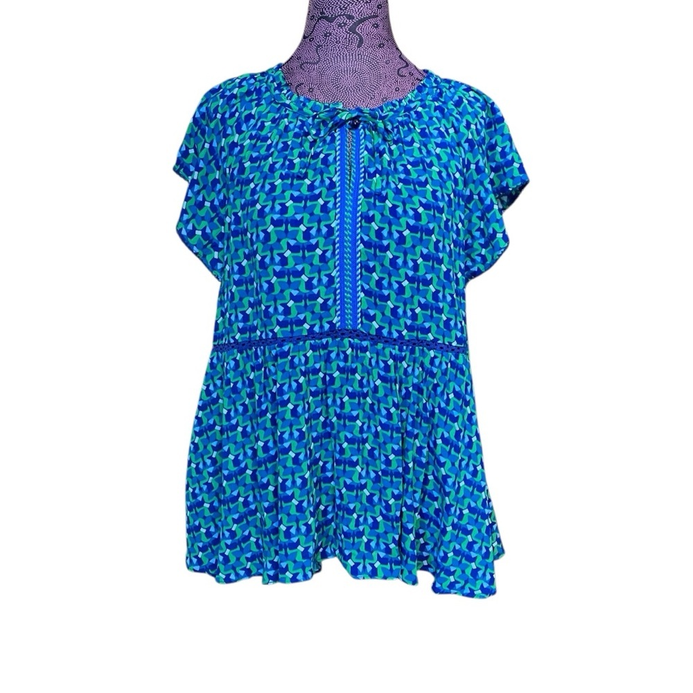 Anthropologie Postmark Geometric Top